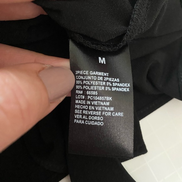 Perceptions New York Women's M Black Bolero Cropped Jacket Ruched Half Sleeve - Picture 7 of 12